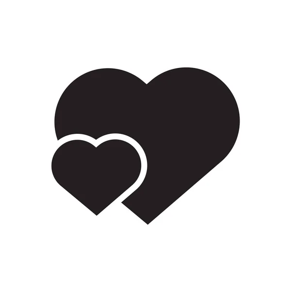 Καρδιά Εικονίδιο Επίπεδη Στυλ Φόντο — Διανυσματικό Αρχείο