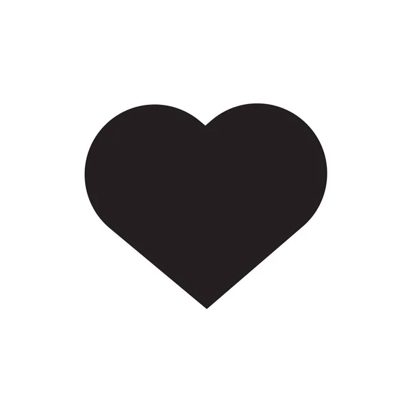 Επίπεδο Εικονίδιο Καρδιά Διάνυσμα Σύμβολο Εικονογράφηση — Διανυσματικό Αρχείο