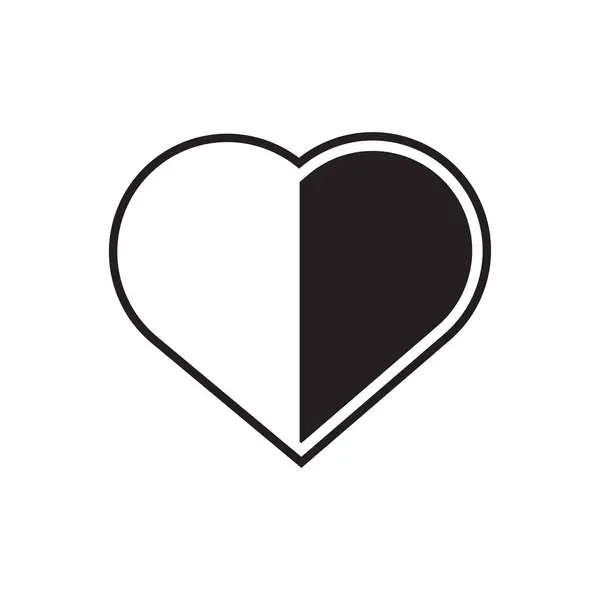Καρδιά Εικονίδιο Επίπεδη Στυλ Φόντο — Διανυσματικό Αρχείο
