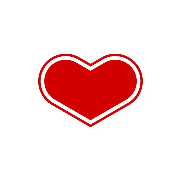 Ikona Miłości Modnym Płaskim Designie — Wektor stockowy