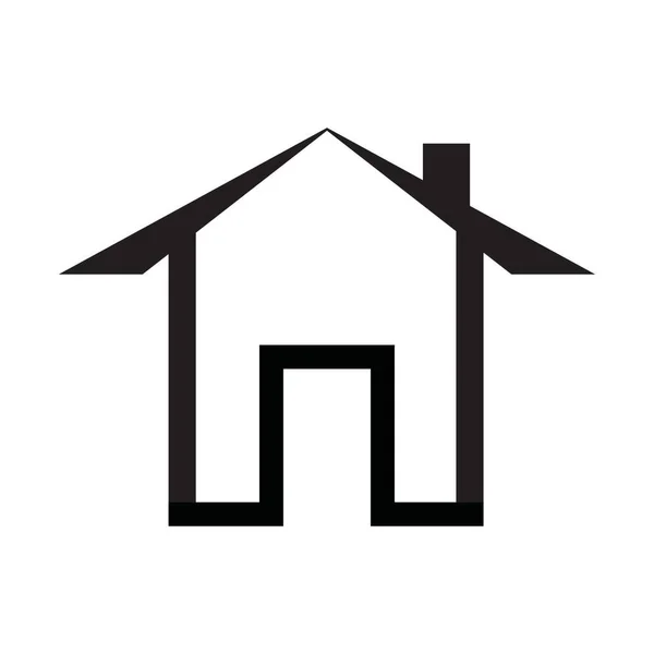 Vecteur Logo Domicile Plat Illustration — Image vectorielle