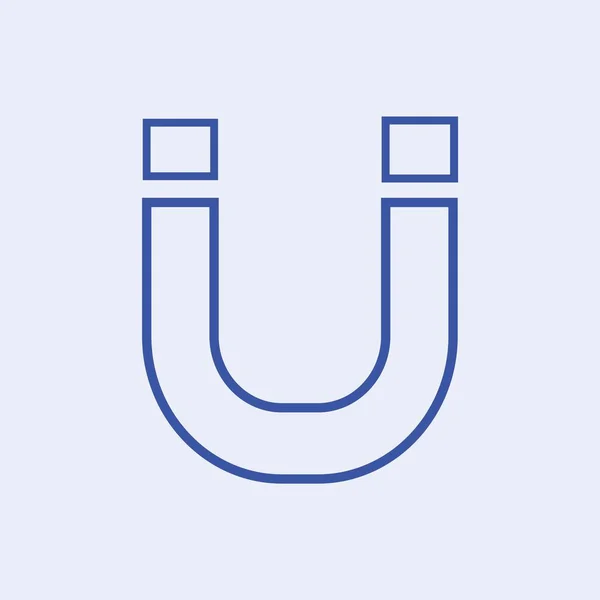 Icona Magnete Piatto Simbolo Vettoriale Illustrazione — Vettoriale Stock
