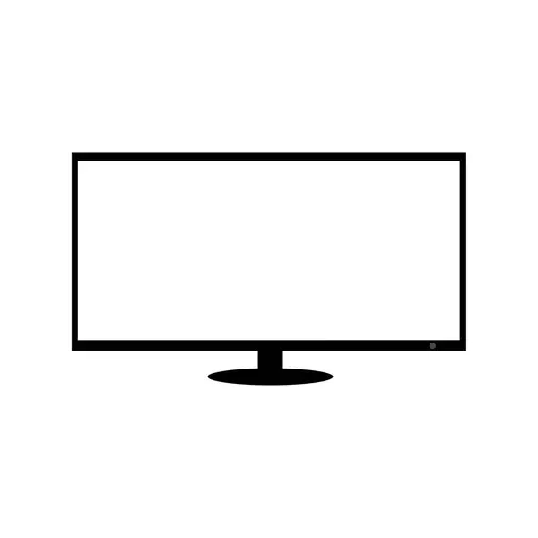 Flachbildschirm Symbol Symbol Vektor Illustration — Stockvektor
