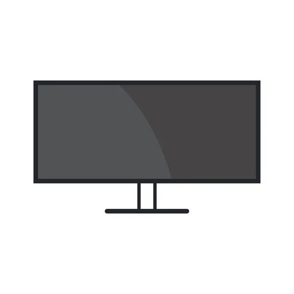 Monitor Symbol Flachen Stil Mit Hintergrund — Stockvektor