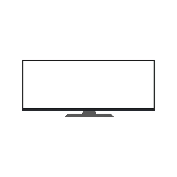 Monitor Symbol Flachen Stil Mit Hintergrund — Stockvektor