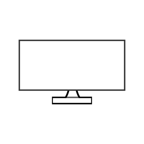 Monitor Symbol Flachen Stil Mit Hintergrund — Stockvektor