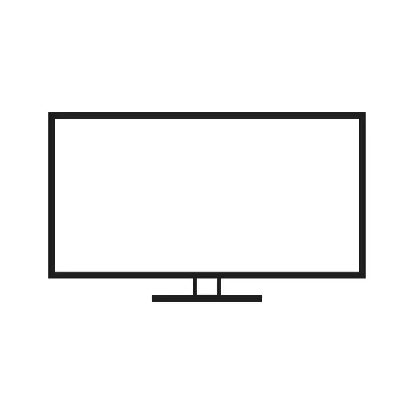 Flachbildschirm Symbol Symbol Vektor Illustration — Stockvektor