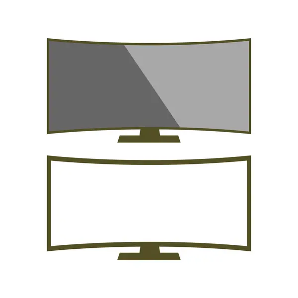 Monitor Symbol Trendigen Flachen Design — Stockvektor