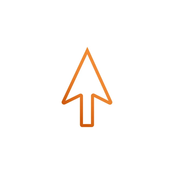 Flat Cursor Line Icon Symbol Vector Illustration — Stock Vector