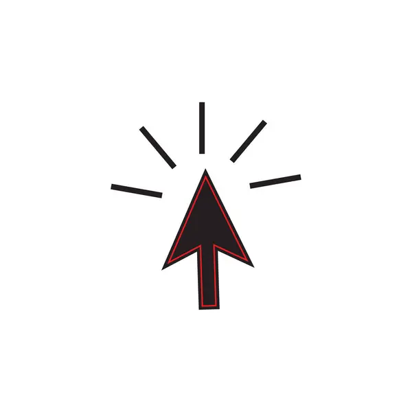 Flat Cursor Line Icon Symbol Vector Illustration — Stock Vector