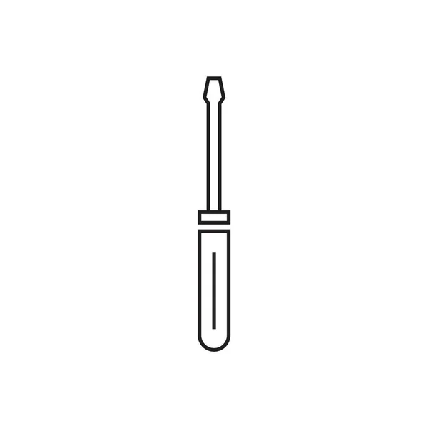 Flachschraubendreher Symbol Symbol Vektor Illustration — Stockvektor