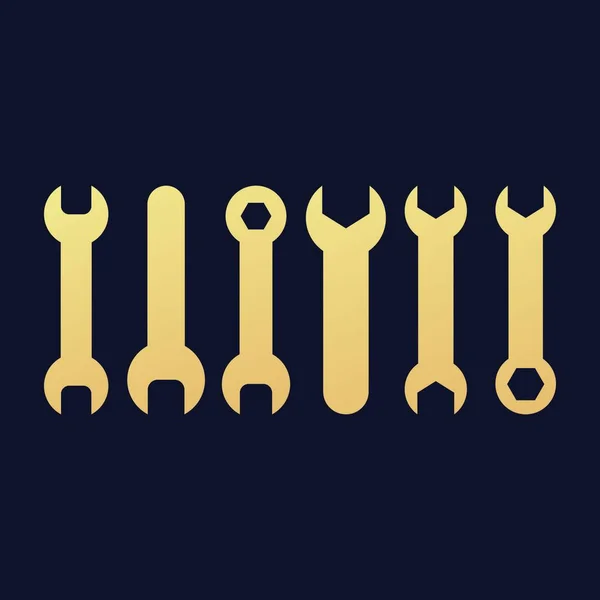 Набор Иконок Плоской Отверткой Вектор Символов — стоковый вектор