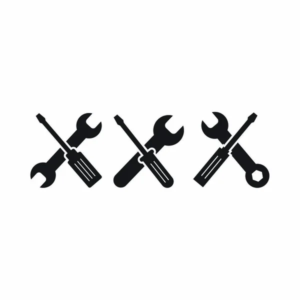 Schraubendreher Symbol Flacher Vektor Illustration — Stockvektor