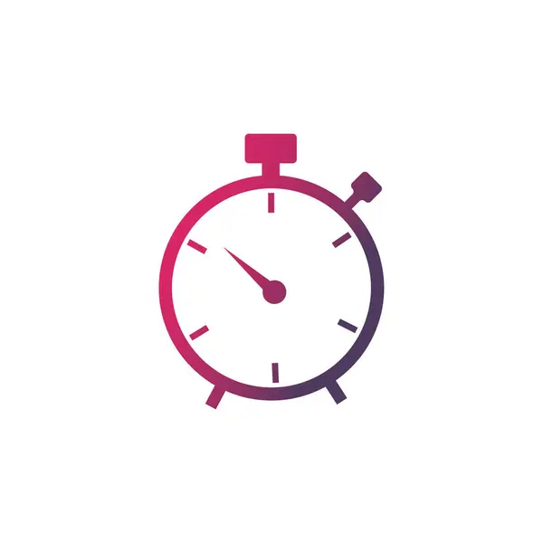 Stopwatch Icon Trendy Flat Design — Stock Vector