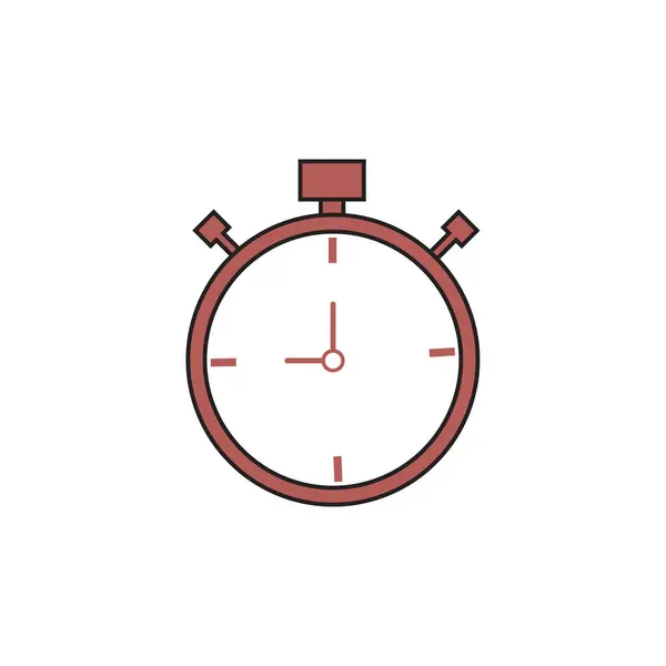 Simbolo Icona Timer Piatto Illustrazione Vettoriale — Vettoriale Stock