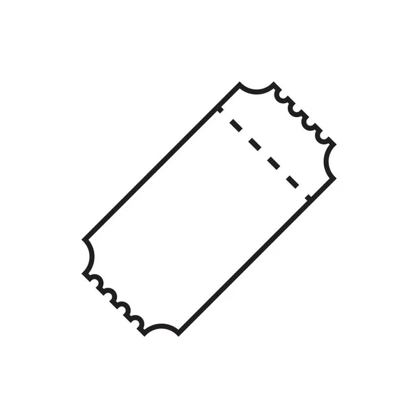 Billet Plat Icône Symbole Vectoriel Illustration — Image vectorielle
