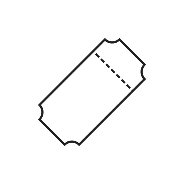 Flad Billet Ikon Symbol Vektor Illustration – Stock-vektor