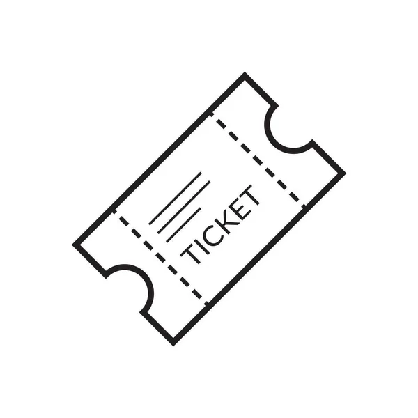 Biglietto Piatto Icona Simbolo Vettore Illustrazione — Vettoriale Stock