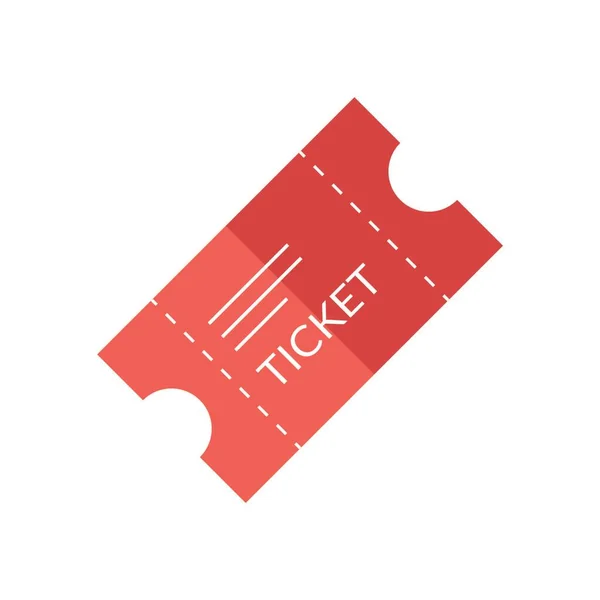 Flat Ticket Symbol Symbol Vektor Illustration — Stockvektor
