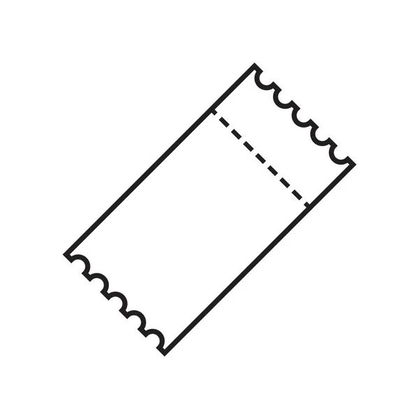 Platt Biljett Ikon Symbol Vektor Illustration — Stock vektor