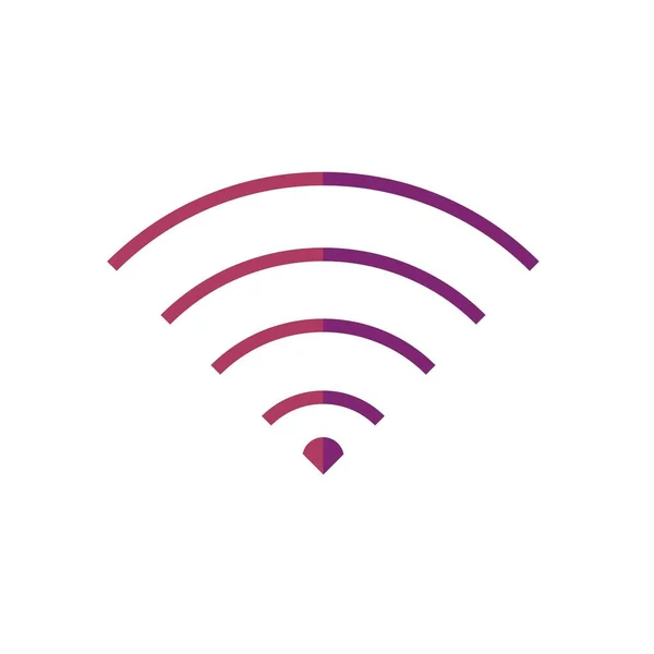 Płaski Wektor Symbolu Wifi Ilustracja — Wektor stockowy