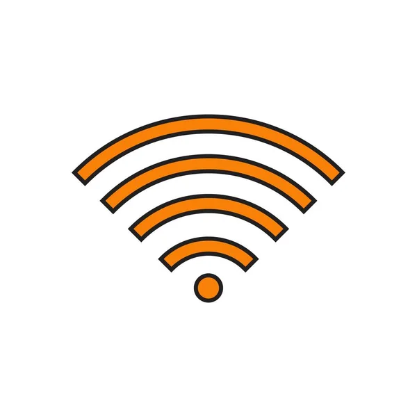Wifi Symbol Flache Vektorabbildung — Stockvektor