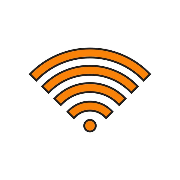 Wifi Symbol Flache Vektorabbildung — Stockvektor