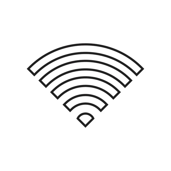 Ilustrace Symbolu Ploché Wifi — Stockový vektor