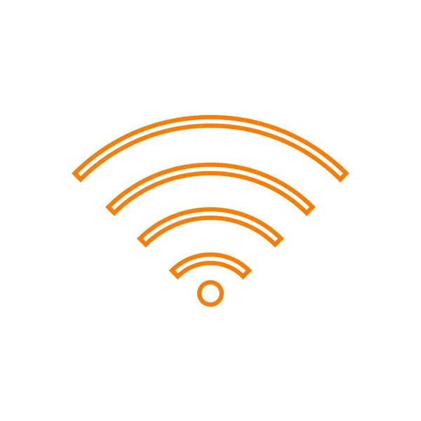 Flaches Wifi Symbol Symbol Vektor Illustration — Stockvektor