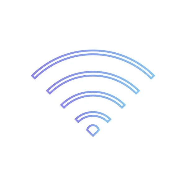 Wifi Icon Flat Vector Illustration — Stock Vector