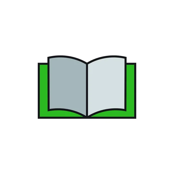 Символическая Векторная Иллюстрация Плоской Книги — стоковый вектор