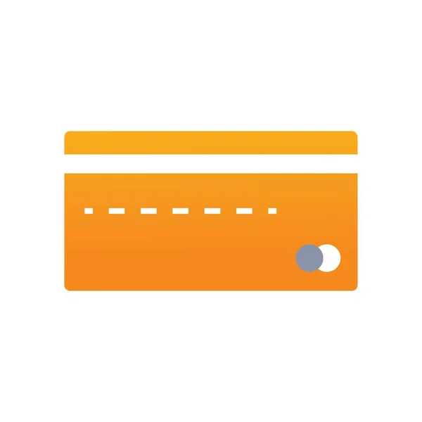 Ikona Ploché Kreditní Karty Symbol Vektor Ilustrace — Stockový vektor