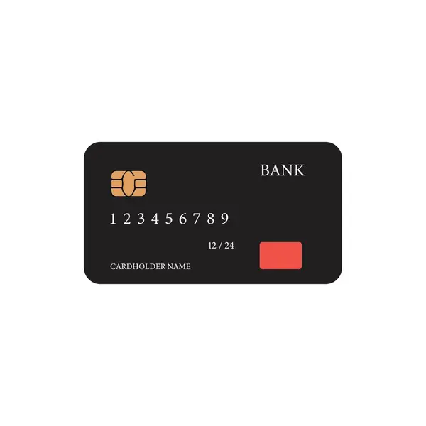 Kreditkarte Symbol Flache Vektor Illustration — Stockvektor