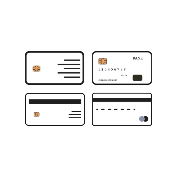 Kreditkarte Symbol Flache Vektor Illustration — Stockvektor