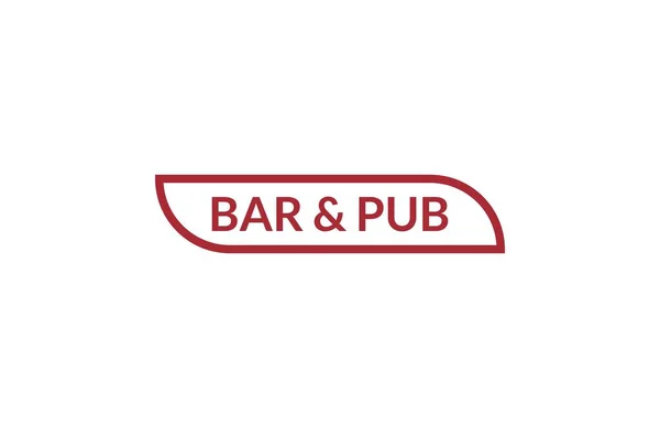 Bar Pub Faixa Etiqueta Fita Vermelha Abrir Disponível Agora Assinar —  Vetores de Stock