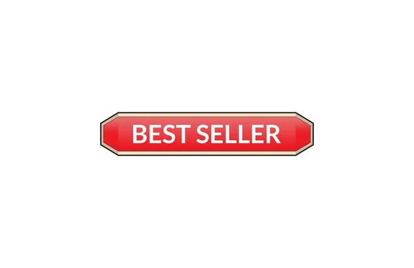 Beste Verkoper Rood Lint Label Banner Geopend Teken Best Seller — Stockvector