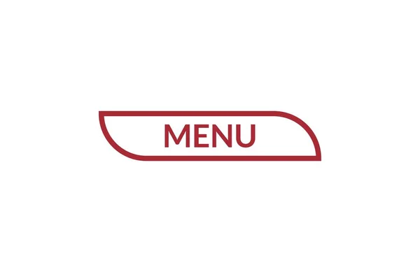 菜单红丝带标牌横幅 打开现在的签名或菜单标签 — 图库矢量图片