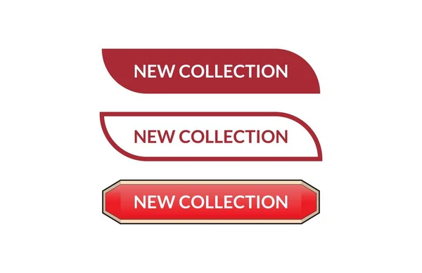 新系列红丝带标签横幅设置 现在打开签名或新的收件标签 — 图库矢量图片
