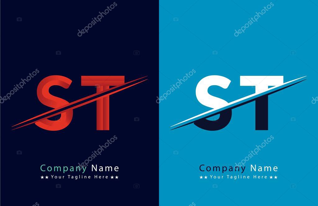 Unique ST letter logo Icon vector template.