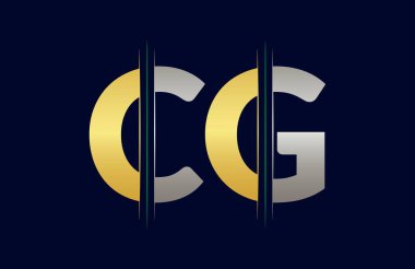 cg harf logo tasarım vektör şablonu.
