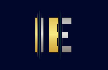 Soyut I.E harf logo tasarım şablonu. Vektör Logosu İllüstrasyonu.