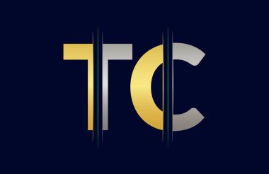 TC Letter logo tasarım vektör şablonu.