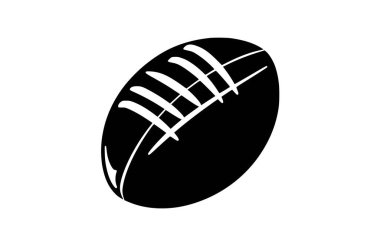 Düz Rugby topu simgesi vektör illüstrasyonu.