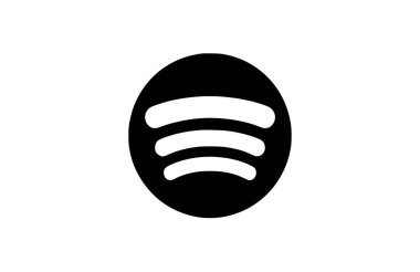 Düz Spotify logo simgesi vektör illüstrasyonu.