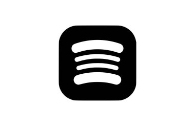 Düz Spotify logo simgesi vektör illüstrasyonu.