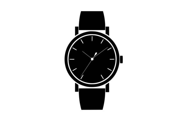 Flat watch icon symbol vector Illustration.