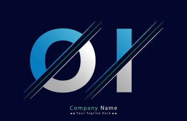 Oi Letter Logo Template Illustration Design. clipart