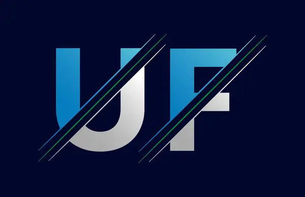 stock vector UF Letter logo design vector template.