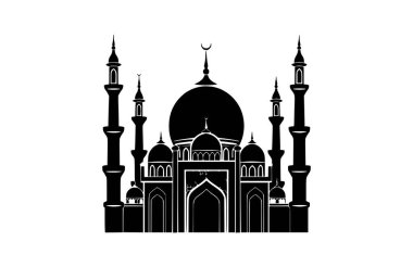 Beyaz arkaplanda cami simgesi izole edildi. Güzel Cami simgesi.
