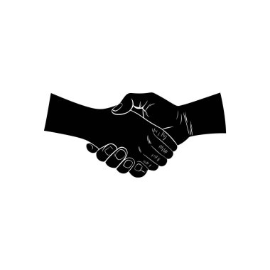 Cesur siyah bir siluet tasarımı içeriyor. Güçlü bir tokalaşma ile iki elin buluşması, şeffaf arkaplanda anlaşmayı, ortaklığı ve başarılı işbirliğini simgeliyor..